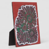 Bruine en groene bloemen fotoplaat (Zijkant)