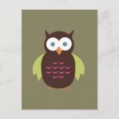 Bruine en groene boomgaarden briefkaart (Voorkant)