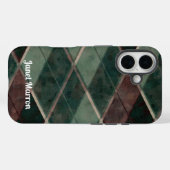 Bruine en groene diamanten iPhone / iPad case (Achterkant (horizontaal))