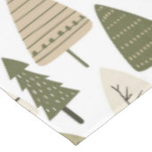 Bruine en groene Kerstbomen Tafelkleed (Gekanteld)