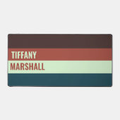 Bruine en groene strepen patroon gepersonaliseerd bureaumat (Voorkant)