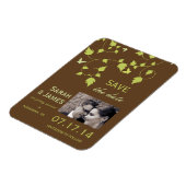 Bruine en groene wijnstokken slaan de datummagneet magneet (Linkerzijde)