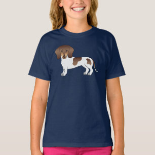 Bruine En Lichtbruine Bontkleurige Kortharige Dach T-shirt