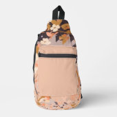 Bruine en Oranje bloemenprint Sling Bag (Voorkant)