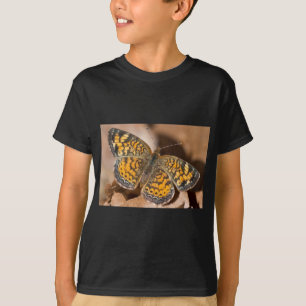 Bruine en Oranje motschildpadden en schitterende a T-shirt