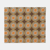 bruine en Oranje pootjes, Fleece Deken (Voorkant (Horizontaal))