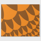 Bruine en Oranje schalen Cadeaupapier (Vlak)