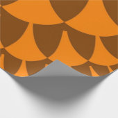 Bruine en Oranje schalen Cadeaupapier (Hoek)