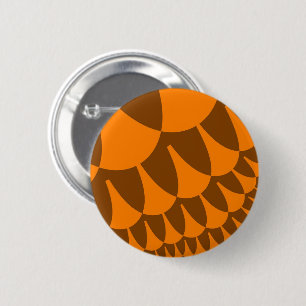 Bruine en Oranje schalen Ronde Button 5,7 Cm