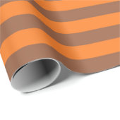 Bruine en Oranje strepen Cadeaupapier (Rol Hoek)