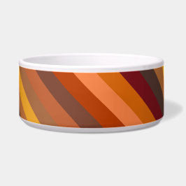 Bruine en oranje tinten strepen voerbakje