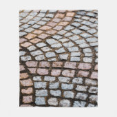 Bruine en rode briketten fleece deken (Voorkant)