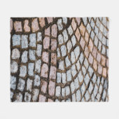 Bruine en rode briketten fleece deken (Voorkant (Horizontaal))