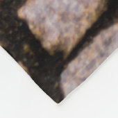 Bruine en rode briketten fleece deken (Hoek)