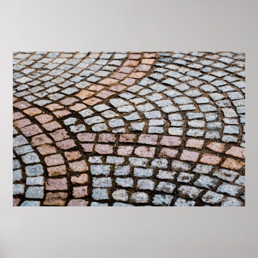 Bruine en rode briketten poster (Voorkant)