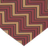Bruine en rode tinten chevron zigzag korte tafelloper (Hoek)