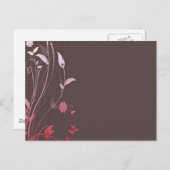 Bruine en roze aanpasbare sjabloon briefkaart (Voorkant / Achterkant)