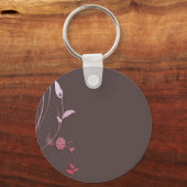 Bruine en roze aanpasbare sjabloon sleutelhanger (Voorkant)