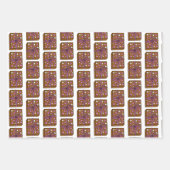 Bruine en roze chocolade Cake Birthday Inpakpapier Vel (Voorkant 3)