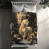 Bruine en Roze Eenhoorn Woodland Nursery Fleece Deken