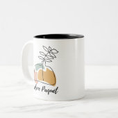 Bruine en roze esthetische Mok (Voorkant links)