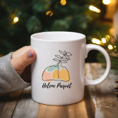 Bruine en roze esthetische Mok