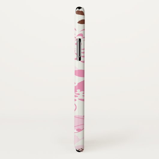 Bruine en roze lentuin Case-Mate iPhone case (Achterkant / rechts)