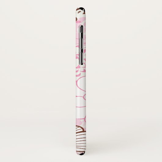 Bruine en roze lentuin Case-Mate iPhone case (Achterkant/links)