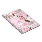 Bruine en roze lentuin notitieboek (Rechterzijde)