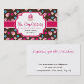 Bruine en roze perskoeken gebakken Visitekaartjes (Voorkant / Achterkant)