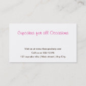 Bruine en roze perskoeken gebakken Visitekaartjes (Achterkant)