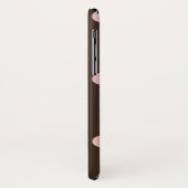 Bruine en Roze pokadots Case-Mate iPhone Case (Achterkant/links)