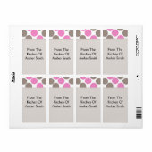 Bruine en roze Stippen Etiket (Full Sheet)