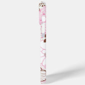 Bruine en roze voorjaarstuin Case-Mate iPhone case (Achterkant / Links)