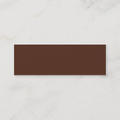 Bruine en roze zwenken met plan-bruine rug mini visitekaartje (Achterkant)