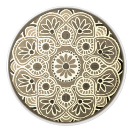 Bruine en tan Ceramische Trekknop Keramische Knop