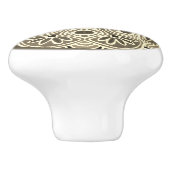 Bruine en tan Ceramische Trekknop Keramische Knop (Zijkant)