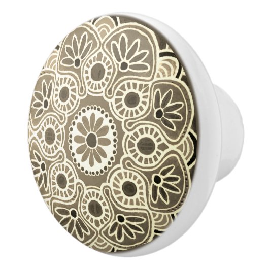 Bruine en tan Ceramische Trekknop Keramische Knop (Rechts)