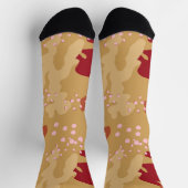 Bruine en Taupe Camouflage Ontwerp Sokken (Top)