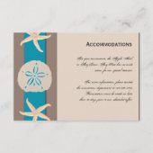 Bruine en Turquoise Band Starfish Accomodations Informatiekaartje (Voorkant)