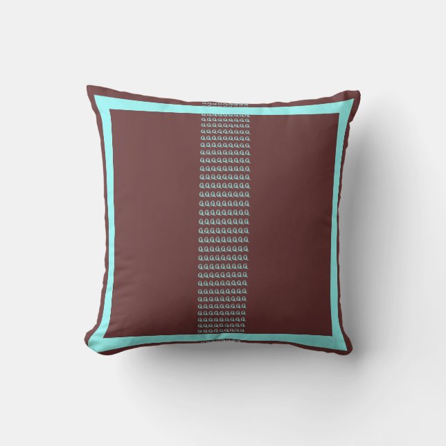 BRUINE en turquoise KATTEN moderne kussen (Voorkant)