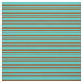 Bruine en Turquoise Lines Stof (Swatch)