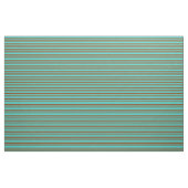 Bruine en Turquoise Lines Stof (Fat Quarter)