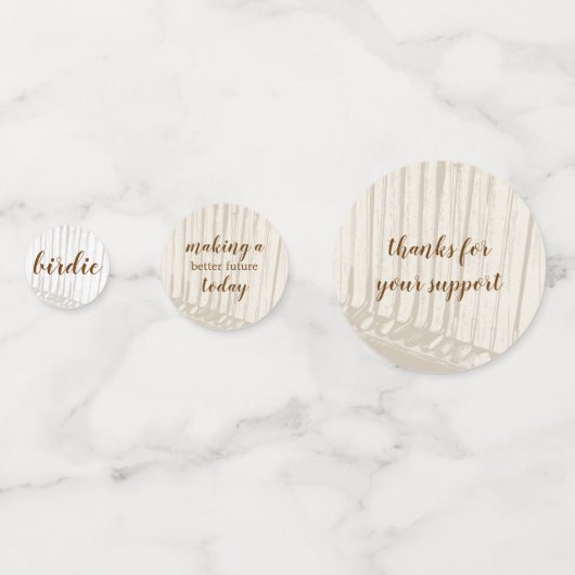 Bruine en witte Antiek  Golfclubs Confetti (Achterkanten)