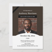 Bruine en Witte Begrafenis Kaart (Voorkant)