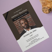 Bruine en Witte Begrafenis Kaart