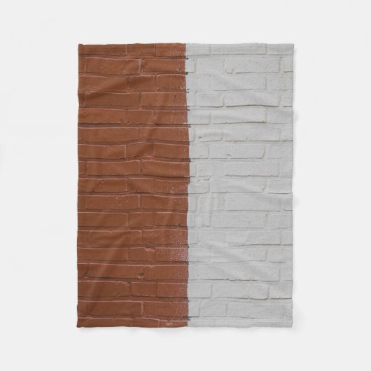 Bruine en witte betonwand fleece deken (Voorkant)