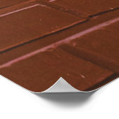 Bruine en witte betonwand poster (Hoek)