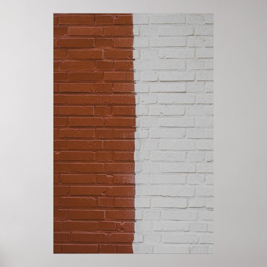 Bruine en witte betonwand poster (Voorkant)