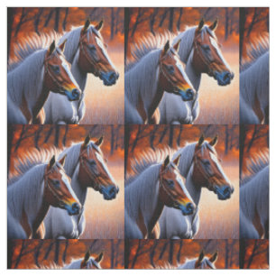 Bruine en witte bruinpaarden, verbinding stof